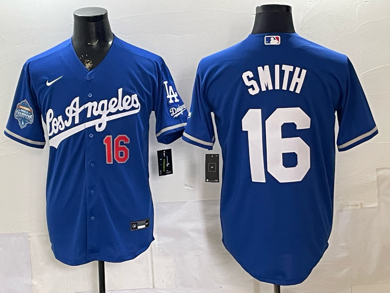 Men Los Angeles Dodgers #16 Smith blue Game 2026 Nike MLB Jersey 04010006